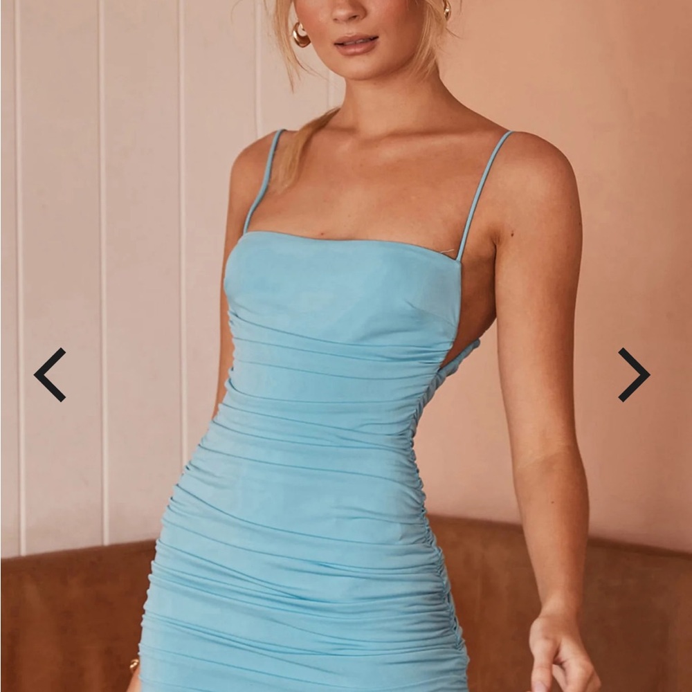 Selfie Leslie Sky Blue Mini Dress